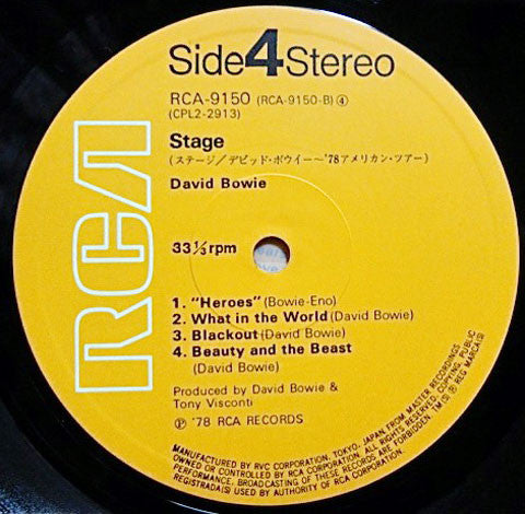 David Bowie - Stage (Vinyl, LP, Album, Stereo)