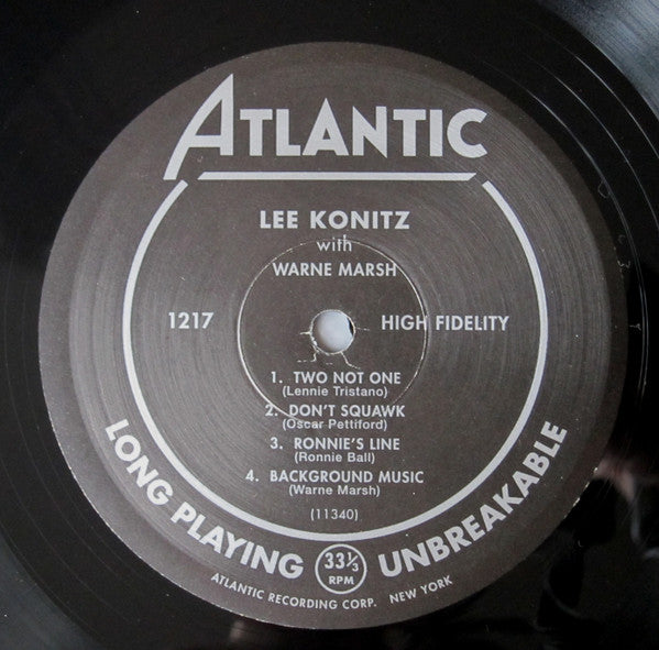 Lee Konitz - Lee Konitz With Warne Marsh (Vinyl, LP, Album, Reissue) Very Good Plus (VG+) / Very Good Plus (VG+)