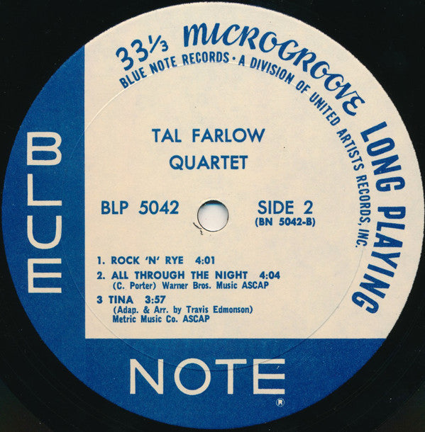 The Tal Farlow Quartet - Tal Farlow Quartet (Vinyl, LP, 10", Reissu...