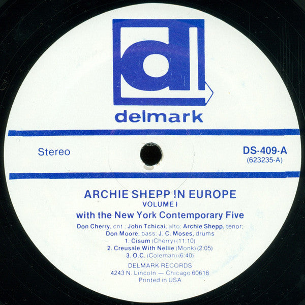 Archie Shepp - In Europe (Vinyl, LP, Album, Stereo) Very Good Plus (VG+) / Very Good (VG)