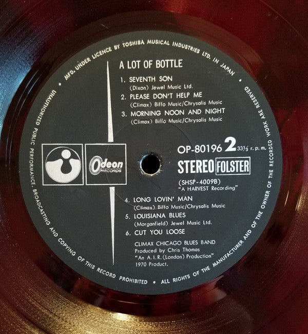 Climax Blues Band - A Lot Of Bottle (Vinyl, LP, Album) Very Good (VG) / Good Plus (G+)