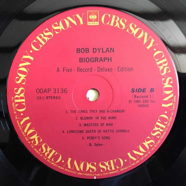 Bob Dylan - Biograph (5xVinyl, Box Set, LP, Compilation) Very Good Plus (VG+) / Very Good Plus (VG+)