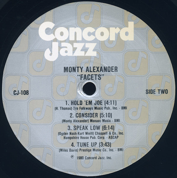Monty Alexander - Facets (Vinyl, LP, Album, Stereo) Very Good Plus (VG+) / Very Good (VG)