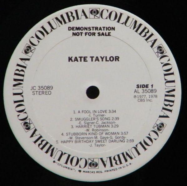 Kate Taylor - Kate Taylor (Vinyl, LP, Album, Promo) Very Good (VG) / Very Good (VG)