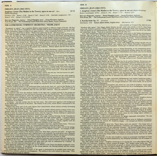Jean Sibelius - Jungfrun I Tornet (Opera In One Act) / Karelia Suite Op. 11 (Vinyl, LP, Album, Stereo) Very Good Plus (VG+) / Very Good Plus (VG+)