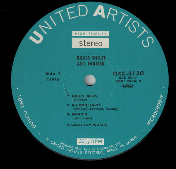Art Farmer - Brass Shout (Vinyl, LP, Album, Reissue, Stereo) Near Mint (NM or M-) / Very Good Plus (VG+)