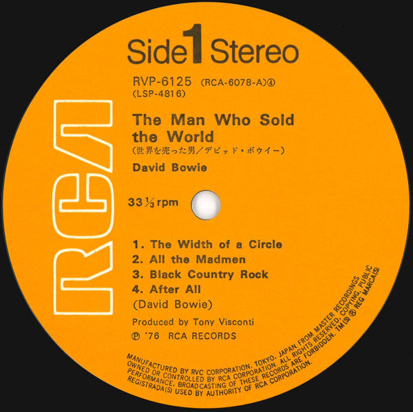 David Bowie - The Man Who Sold The World (Vinyl, LP, Album, Reissue) Near Mint (NM or M-) / Very Good Plus (VG+)