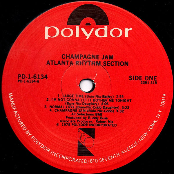 Atlanta Rhythm Section - Champagne Jam (Vinyl, LP, Album) Very Good Plus (VG+) / Very Good (VG)