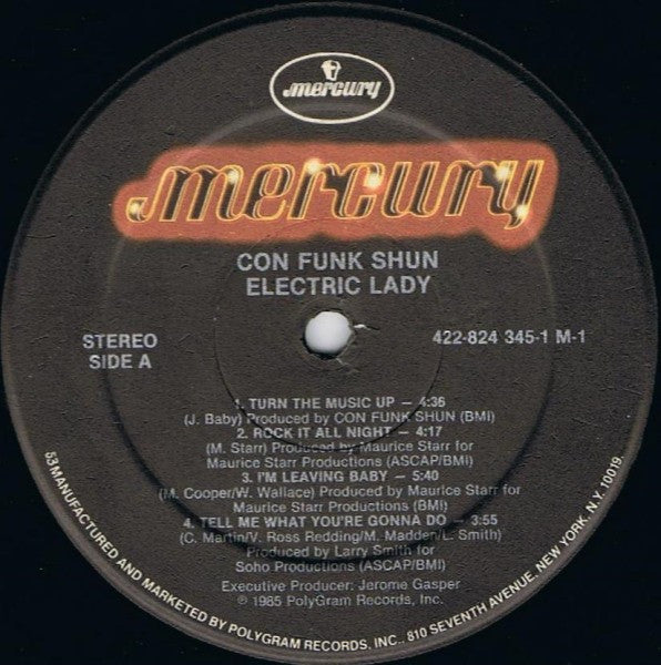 Con Funk Shun - Electric Lady (Vinyl, LP, Album) Very Good Plus (VG+) / Good Plus (G+)