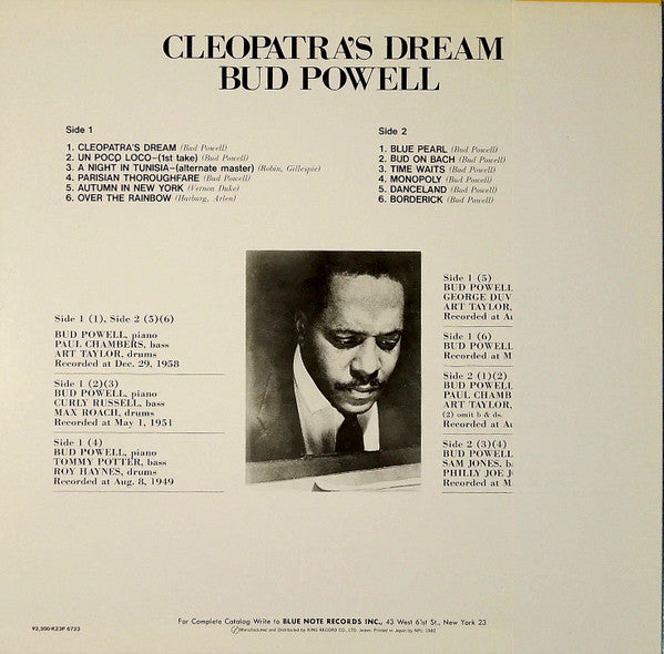 Bud Powell - Cleopatra's Dream (Vinyl, LP, Compilation, Stereo, Mono) Very Good (VG) / Very Good (VG)