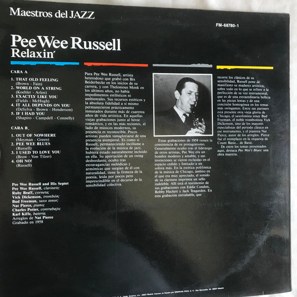 Pee Wee Russell - Relaxin' (Vinyl, LP, Album) Very Good (VG) / Very Good (VG)