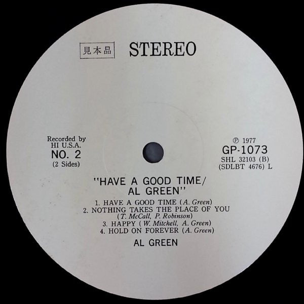 Al Green - Have A Good Time (Vinyl, LP, Album, Promo) Very Good Plus (VG+) / Very Good (VG)