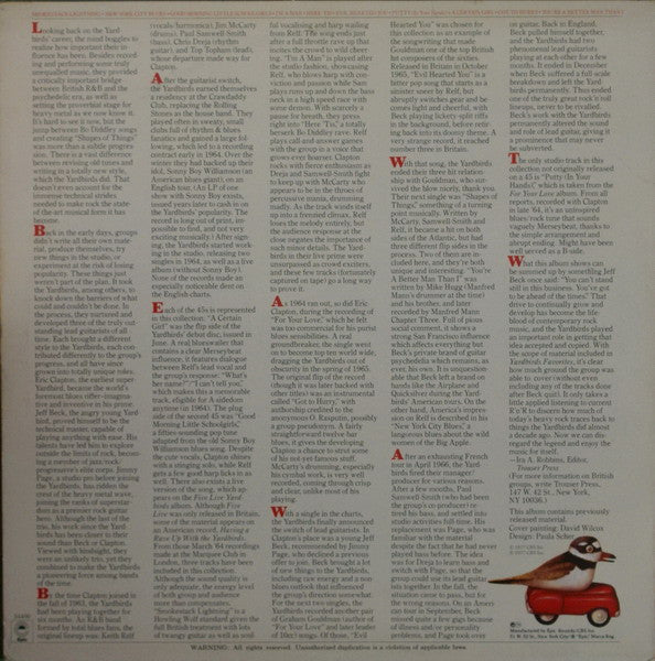 The Yardbirds - Favorites (Vinyl, LP, Compilation, Stereo) Very Good Plus (VG+) / Very Good Plus (VG+)