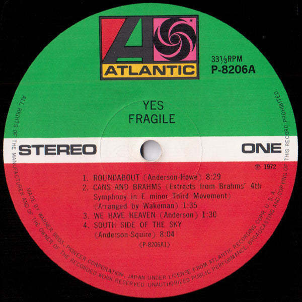 Yes - Fragile (Vinyl, LP, Album, Stereo)