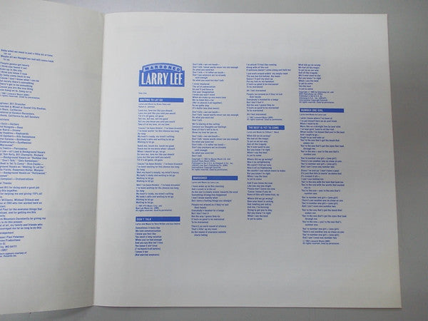 Larry Lee (3) - Marooned (Vinyl, LP, Album) Very Good Plus (VG+) / Very Good Plus (VG+)
