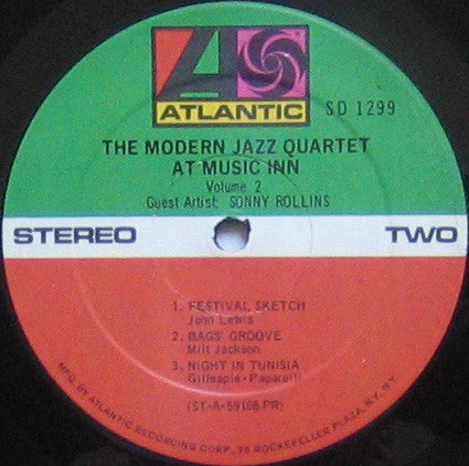 The Modern Jazz Quartet - The Modern Jazz Quartet At Music Inn — Volume 2 (Vinyl, LP, Album, Reissue) Very Good Plus (VG+) / Near Mint (NM or M-)