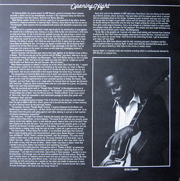 Kevin Eubanks - Opening Night (Vinyl, LP) Near Mint (NM or M-) / Very Good Plus (VG+)