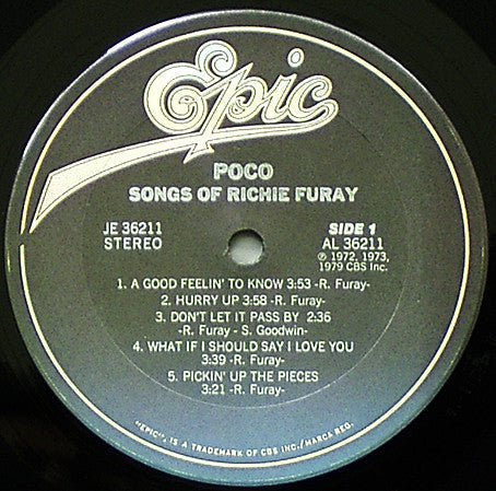 Poco (3) - The Songs Of Richie Furay (Vinyl, LP, Compilation) Very Good Plus (VG+) / Very Good (VG)