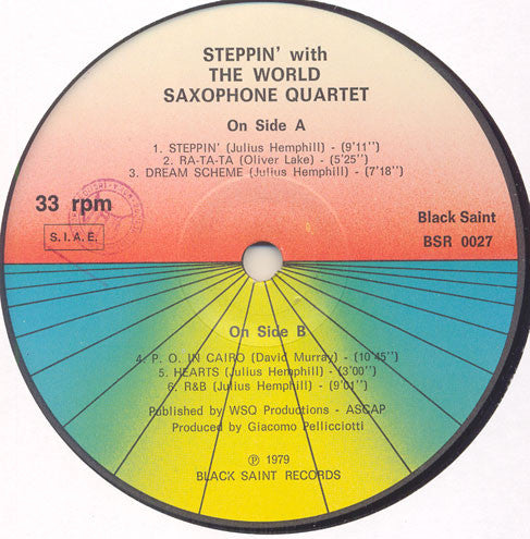 World Saxophone Quartet - Steppin' With The World Saxophone Quartet (Vinyl, LP, Album) Very Good Plus (VG+) / Very Good Plus (VG+)