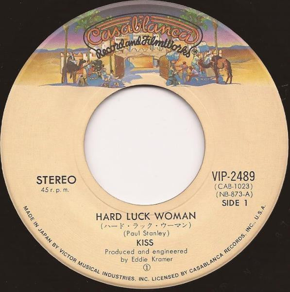 Kiss - Hard Luck Woman (Vinyl, 7", 45 RPM, Single, Stereo) Very Good (VG) / Very Good (VG)