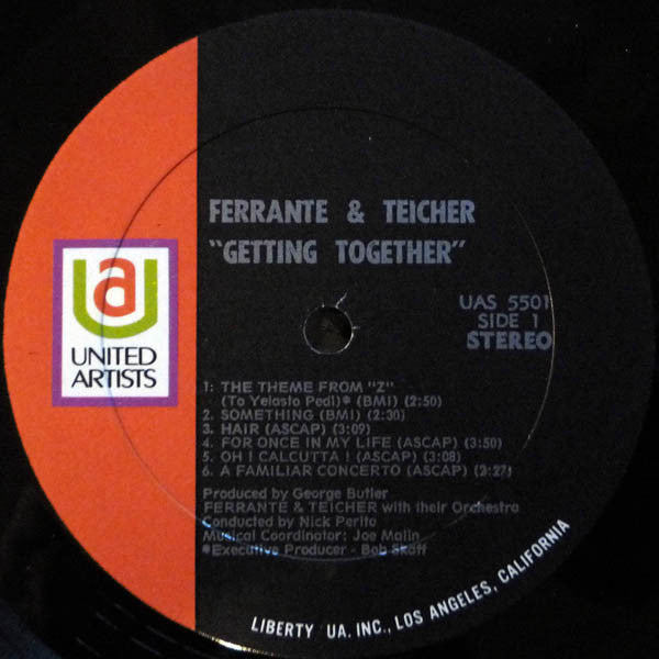 Ferrante & Teicher - Getting Together (Vinyl, LP, Album, Stereo) Very Good (VG) / Very Good (VG)