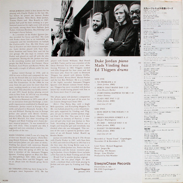 Duke Jordan - Flight To Denmark (Vinyl, LP, Album, Stereo)