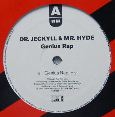 Dr. Jeckyll & Mr. Hyde - Genius Rap (Vinyl, 12", 33 ⅓ RPM, Reissue) Mint (M) / Mint (M)