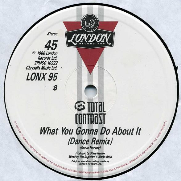 Total Contrast - What You Gonna Do About It (Vinyl, 12", 45 RPM, Stereo) Very Good Plus (VG+) / Very Good (VG)