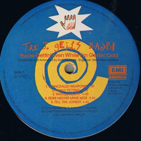 The J. Geils Band - You're Gettin' Even While I'm Gettin' Odd (Vinyl, LP, Album) Very Good Plus (VG+) / Very Good Plus (VG+)