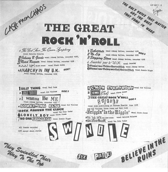 Sex Pistols - The Great Rock 'N' Roll Swindle (2xVinyl, LP, Album, Reissue) Near Mint (NM or M-) / Very Good Plus (VG+)
