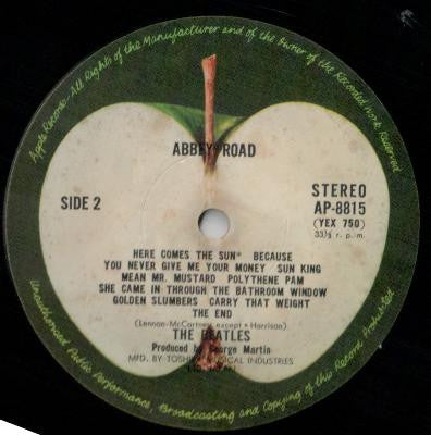 The Beatles - Abbey Road (Vinyl, LP, Album, Stereo)