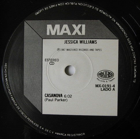 Jessica Williams - Casanova (Vinyl, 12", Maxi-Single, 33 ⅓ RPM) Very Good Plus (VG+) / Very Good Plus (VG+)