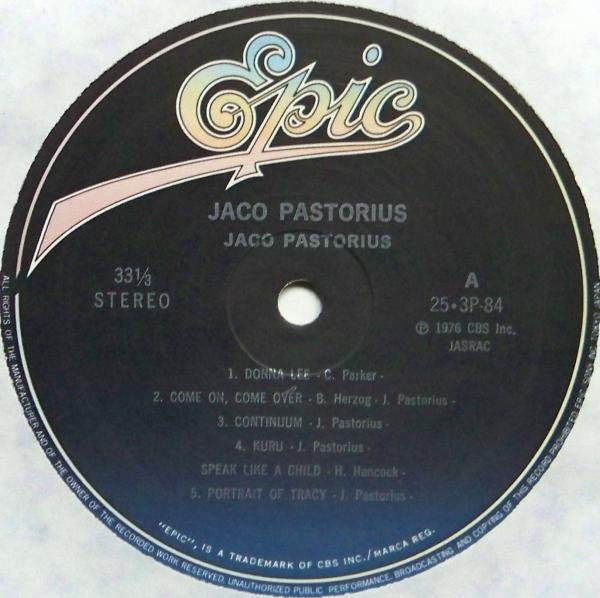 Jaco Pastorius - Jaco Pastorius (Vinyl, LP, Album, Reissue) Near Mint (NM or M-) / Very Good Plus (VG+)
