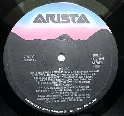Dionne Warwick - Friends (Vinyl, LP, Album)