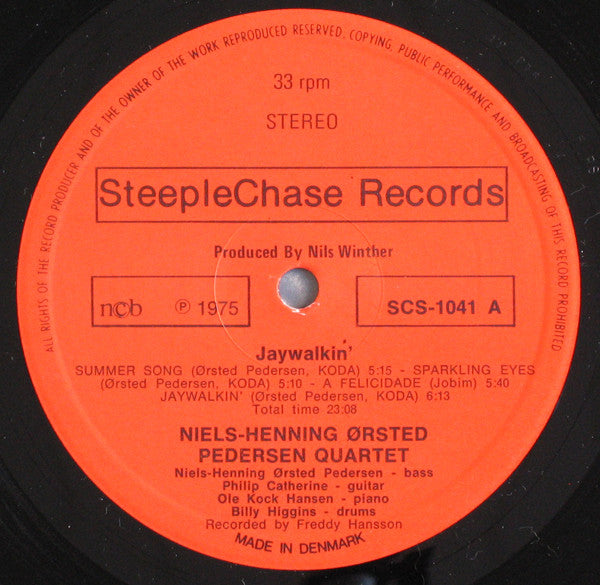Niels-Henning Ørsted Pedersen - Jaywalkin' (Vinyl, LP, Album, Stereo) Very Good (VG) / Good Plus (G+)