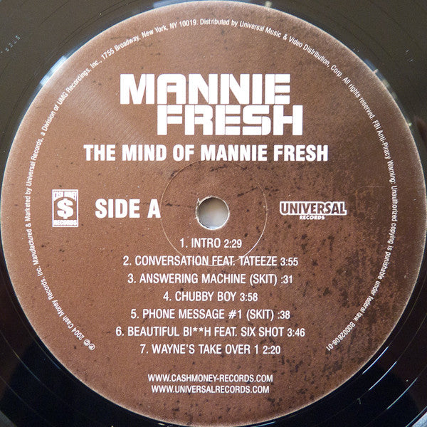 Mannie Fresh - The Mind Of Mannie Fresh (Vinyl, LP, Album)