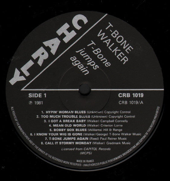 T-Bone Walker - T-Bone Jumps Again (Vinyl, LP, Compilation) Very Good Plus (VG+) / Very Good (VG)