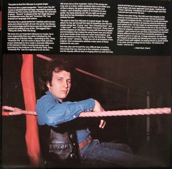 Don McLean - Chain Lightning (Vinyl, LP, Album, Stereo) Very Good (VG) / Very Good Plus (VG+)