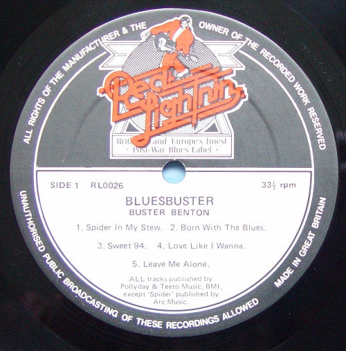 Buster Benton - Bluesbuster (Vinyl, LP, Album, Reissue)