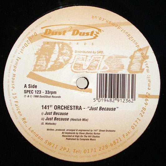 141st Street Orchestra - Just Because (Vinyl, 12", 33 ⅓ RPM) Very Good (VG) / Very Good (VG)