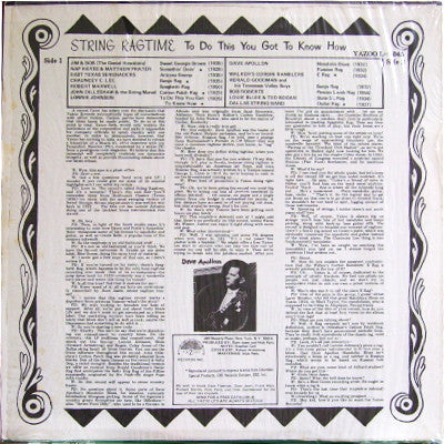 Various - String Ragtime: To Do This You Got To Know How (Vinyl, LP, Compilation, Repress) Very Good (VG) / Very Good (VG)