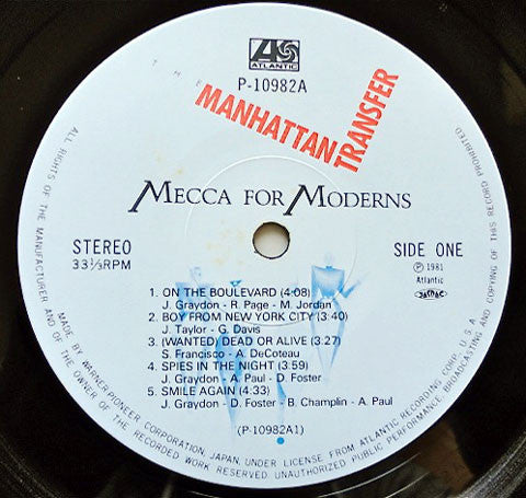 The Manhattan Transfer - Mecca For Moderns (Vinyl, LP, Album, Stereo)