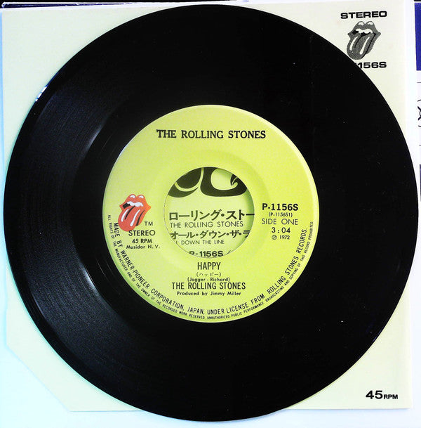 The Rolling Stones - Happy (Vinyl, 7", 45 RPM, Single) Very Good (VG) / Very Good Plus (VG+)