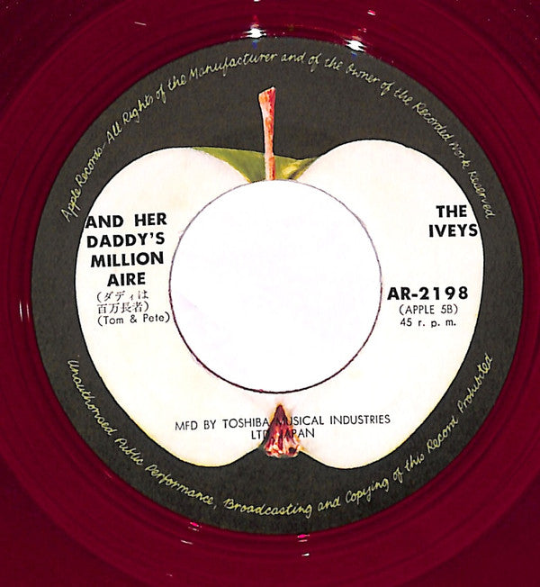 The Iveys - Maybe Tomorrow ◆ And Her Daddy's A Millionaire (Vinyl, 7", 45 RPM, Single) Very Good Plus (VG+) / Very Good Plus (VG+)
