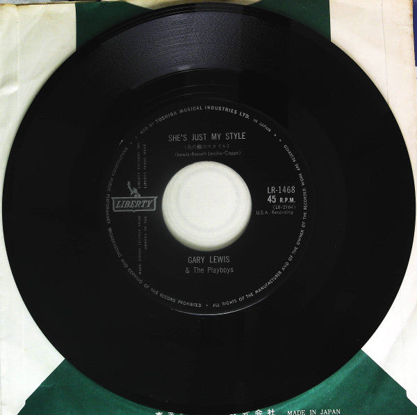 Gary Lewis & The Playboys - She's Just My Style (Vinyl, 7") Very Good Plus (VG+) / Very Good (VG)
