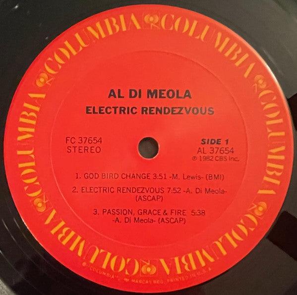 Al Di Meola - Electric Rendezvous (Vinyl, LP, Album) Very Good Plus (VG+) / Very Good Plus (VG+)