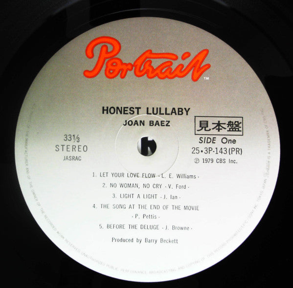 Joan Baez - Honest Lullaby (Vinyl, LP, Album) Very Good Plus (VG+) / Very Good (VG)