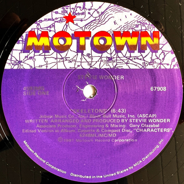 Stevie Wonder - Skeletons (Vinyl, 12", Maxi-Single) Very Good Plus (VG+) / Very Good Plus (VG+)