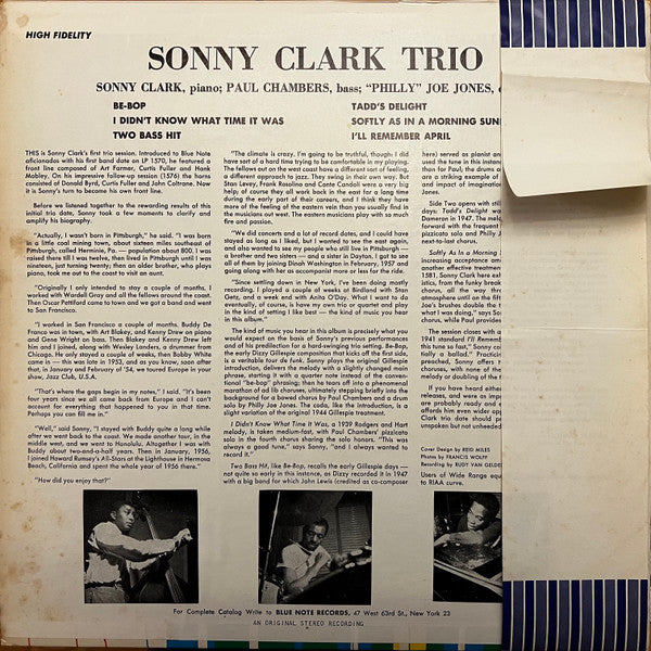 Sonny Clark Trio - Sonny Clark Trio (Vinyl, LP, Album, Reissue, Ste...