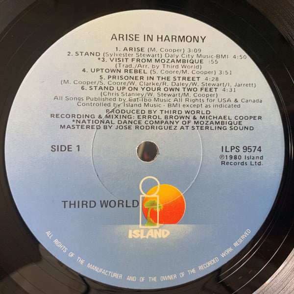 Third World - Arise In Harmony (Vinyl, LP, Album, Stereo)